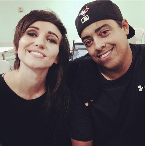 JumpOttawa's tweet photo. .@lights with our own @mrdradio before her #Ottawa show. She's on the #JUMPapp until 7 :)  http://t.co/AIBvKQy90t http://t.co/ONfgPnVvtl