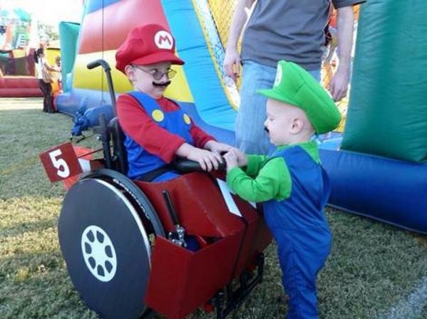 HLNTV's tweet photo. A mom whose son has spina bifida crafts some of the coolest #Halloween costumes we've seen: http://t.co/9VbiQ1FfIM http://t.co/mFDTaNsnsm