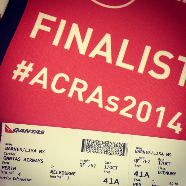 Barnsy_Lisa's tweet image. So this is happening... #acras2014 #fingerscrossed