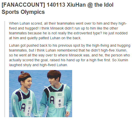 fyxiuhan's tweet photo. [FANACCOUNT] 140113 XiuHan @ the Idol Sports Olympics http://t.co/wIAtnftnb2 http://t.co/ejHagMXmUd