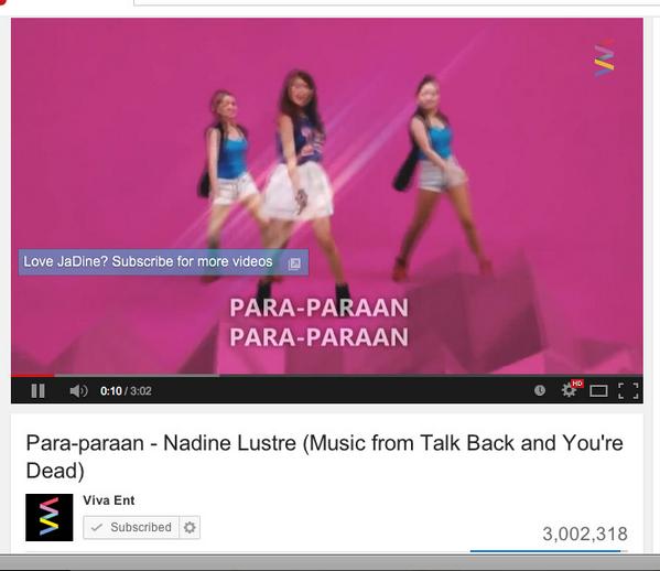 abcdefghijel7's tweet photo. By @ollarev_Aenn: 3m na ang Para Paraan ni @hellobangsie! :))) #CongratsBebe JaDine Upcoming Movie http://t.co/xPBEaBbshh