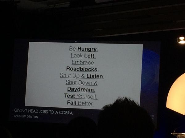 katepatto's tweet image. Sound advice #ACRAs2014