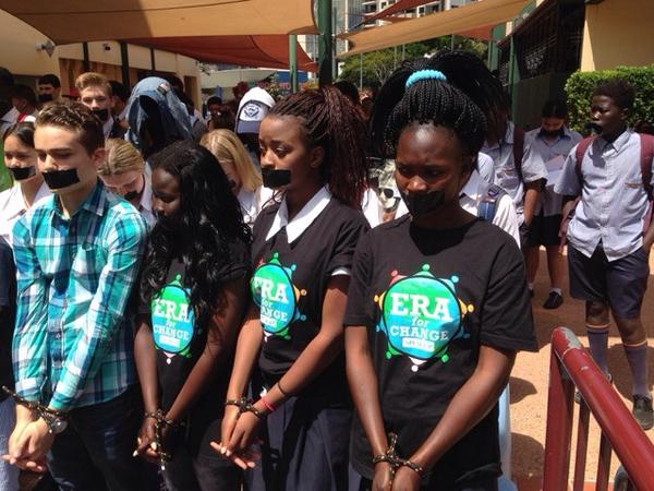 ERAforChange's tweet photo. #detentionfordetention St James' College Brisbane #auspol #AsylumSeekers #studentsmakeaway http://t.co/dA1VmrG23F