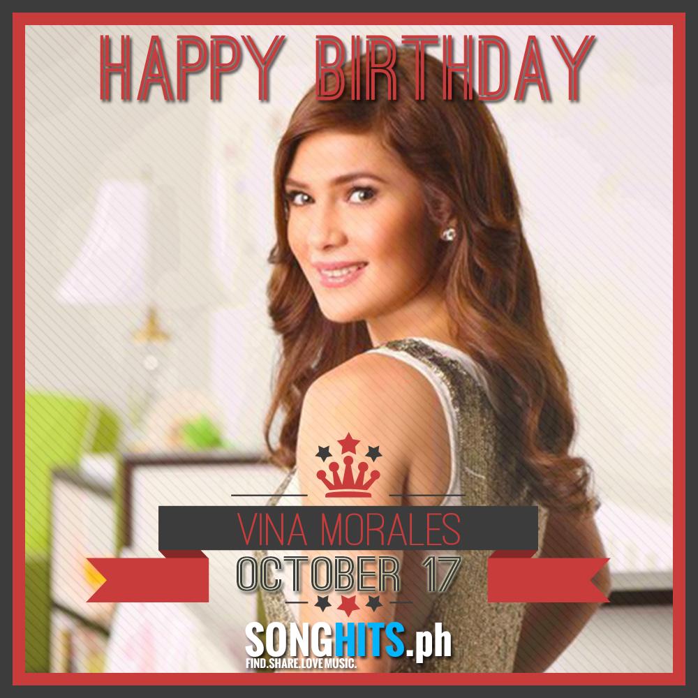 Happy Birthday Ms. Vina Morales.  