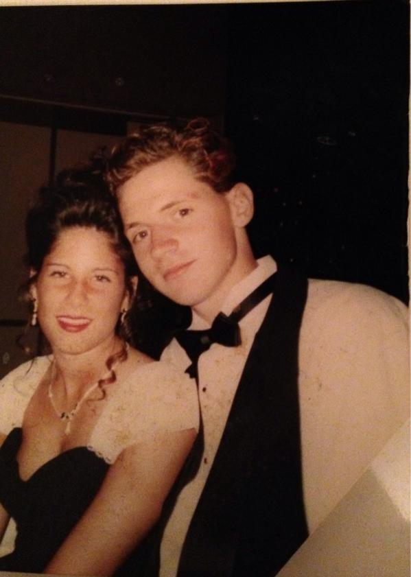 d_lizzl's tweet photo. Everyone asks why have I been with my wife so long? You try and keep me on the market. And look at her #prom1993 http://t.co/f98qkvsC5P