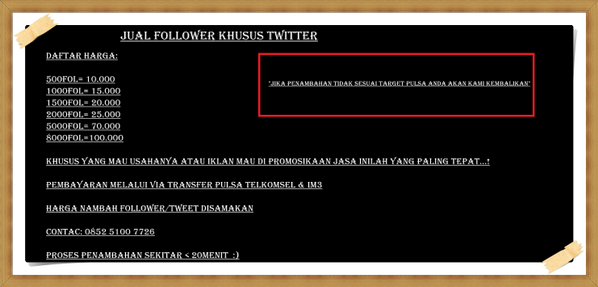 yang minat bisa langsung mention di twitter kami