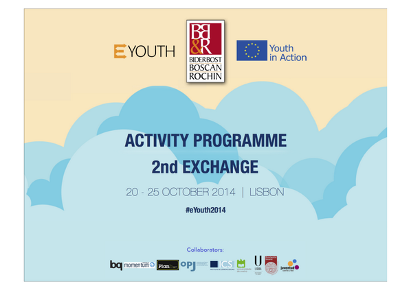 eYouth2014's tweet photo. The #ActivityProgramme of the #SecondExchange of #eYouth2014 is ready! #Lisbon, here we go! #YouthInAction http://t.co/SJNB8Z0DVA