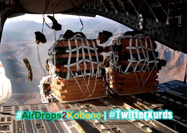 KurdistanJiyane's tweet photo. #Airdrop2Kobane | #TwitterKurds
#KoridorToKobane
#WeaponsToKobane
#SOSKobane #SaveKobane http://t.co/djvW6E61Jv