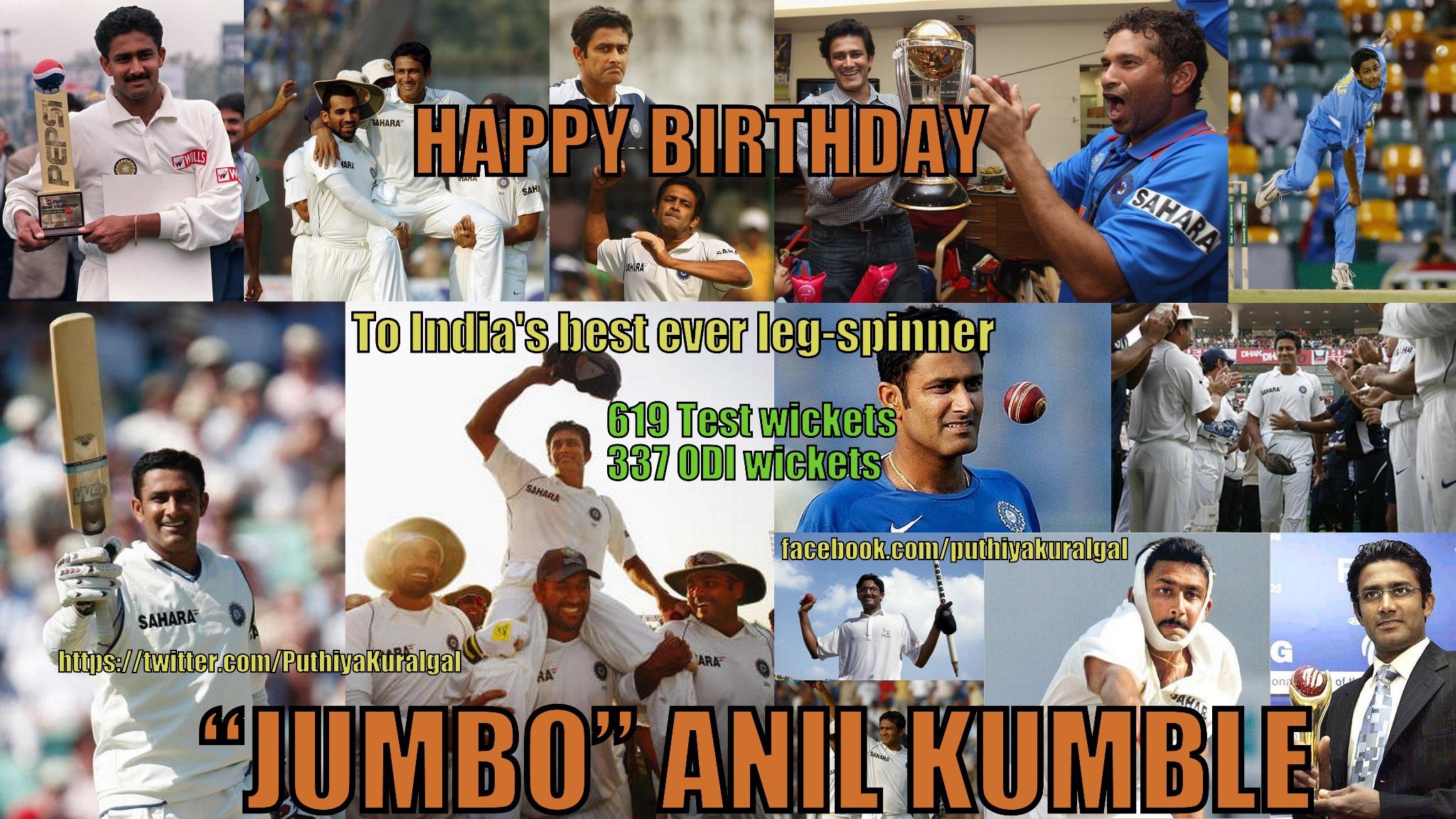 Happy Birthday Anil Kumble. Thank you for everything. What is your fav moment? Reply with 