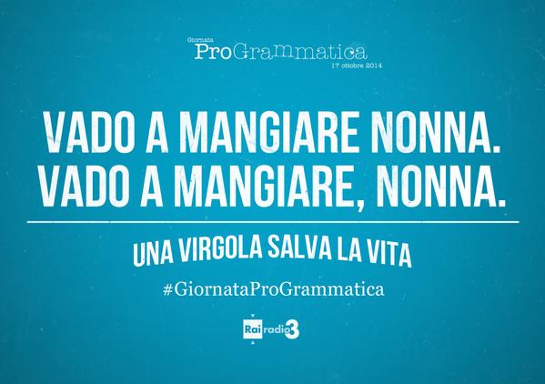 Radio3tweet's tweet photo. Buona #GiornataProGrammatica a tutti! http://t.co/OdfVr2JRH3
@MiurSocial @AccademiaCrusca @Treccani #adottaunsegno http://t.co/zng1ojco2m