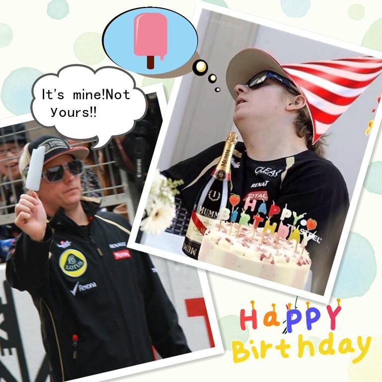 Happy birthday to my ex-favorite driver Kimi Raikkonen 35 today! Have a nice day and....have a nice dream  