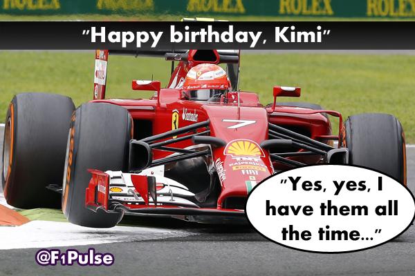 Happy birthday, Kimi Raikkonen. 35 today... 