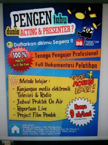 MediaSolution's tweet image. buat yg mau tau dunia acting dan presenter yuk daftar