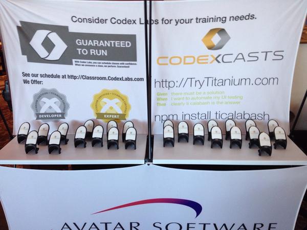 CodexLabs's tweet image. They are going fast #connectJS #appercelerator #codexlabs #tidev