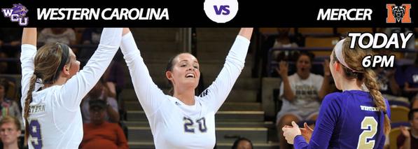 Catamounts's tweet photo. #CatamountVB hosts @MercerBears at 6 p.m. TONIGHT http://t.co/w7XxXZAiFX