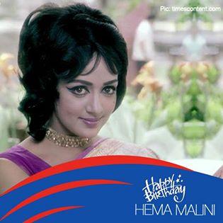 Wishing the Dream Girl of Bollywood Hema Malini, a very happy birthday! 