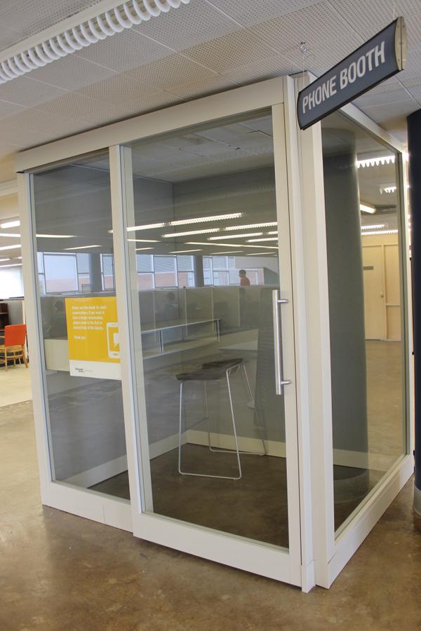 GTLibrary's tweet image. Need to make a quick phone call on 3West? Just use the new Phone Booth to dampen the sound. #quietstudy