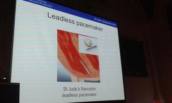 New leadless pacemakers: Fully enclosed, no external generator and as small as a €1 coin #stlukes14
