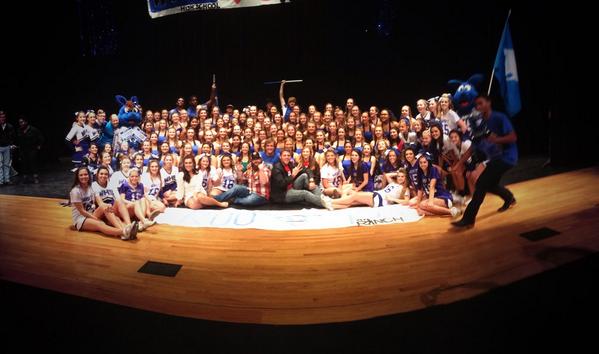 WHSGrassBurr's tweet photo. Thank you for coming to our pep rally today! @959theranch see you at the game tonight! #roopride #ranchpride http://t.co/sSMn6LbzCw