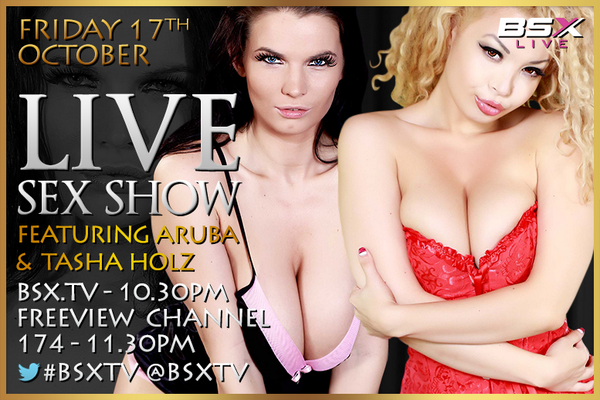 Tonight on #BSXTV #FREEVIEW CH 174 catch @Tashaholz
&amp; @ArubaJasmine in some naughty GG fun! 11:30 PM onwards! http://t.co/XKw0t9HhiL
