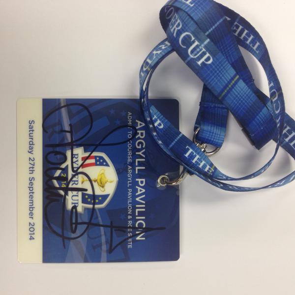 IJPDesign's tweet image. Fancy winning this signed Ryder Cup lanyard for #FreebieFriday? RT &amp;amp; Follow us for a chance to win!
