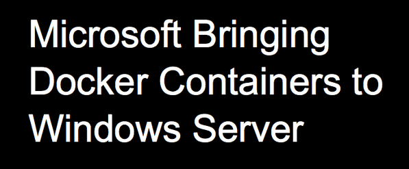 #microsoft bringing #docker @docker containers to <a href="/Azure/">Microsoft Azure</a> <a href="/MSCloud/">Microsoft Cloud</a> <a href="/Microsoft/">Microsoft</a> platforms.

toptechnews.com/article/index.…