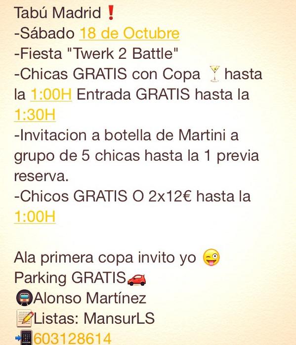 minsur05's tweet photo. Vamos ya, mañana volveremos a @tabu_madrid a liarla,
Concurso de Demwou 👟
Premio a los ganadores/as
Y mucho MÁS !! http://t.co/YGcqJTMXeN