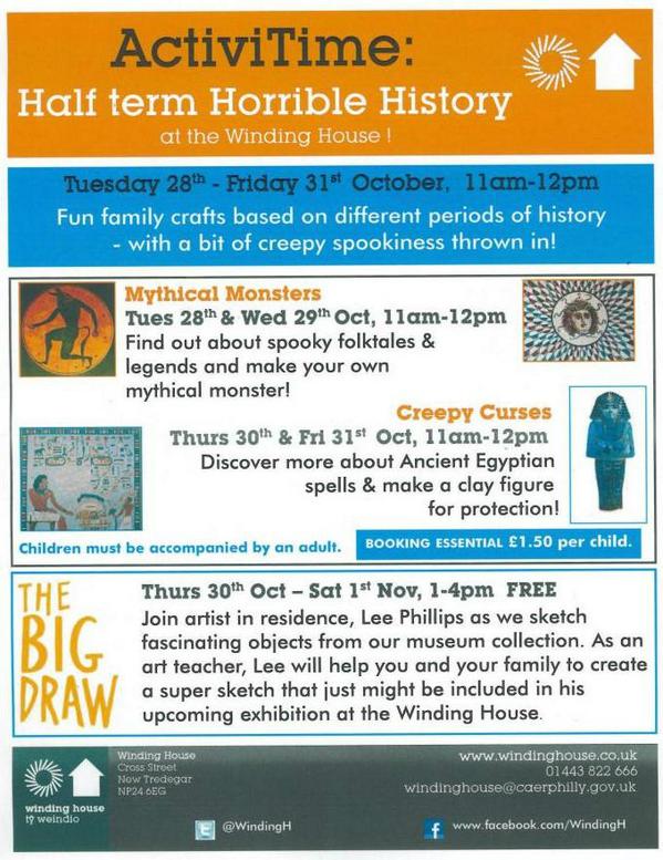 Don't forget,you can enjoy some Horrible History with us over Oct HalfTerm!We'd love you to join us...