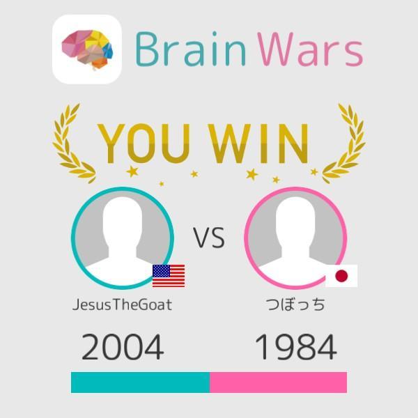 Cheeeeeeesus's tweet image. I challenged つぼっち and won:) Let's play! #BrainWars
brainwarsapp.com/b/4583251