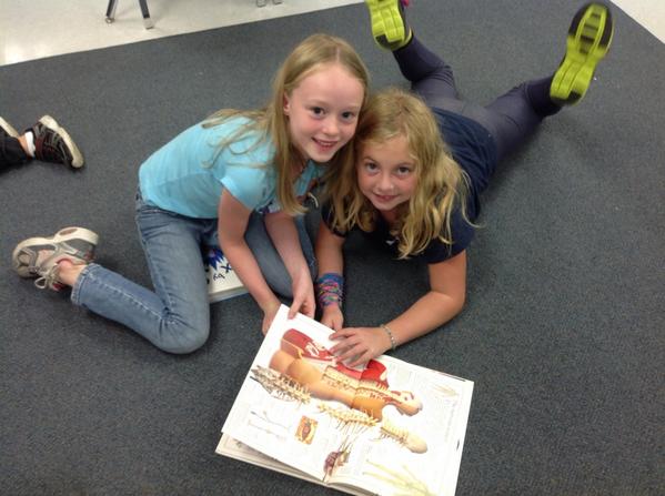 mrsblsclass's tweet photo. We are reading a book that tells about our bodies. @wcwinegardps http://t.co/03buKs6Yi0