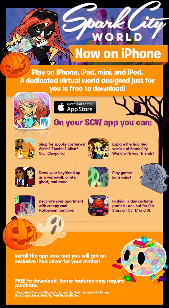 SparkCityWorld's tweet photo. It's almost trick or treat time! Until then log in and hunt ghosts!!! BOO! #sparkcityworld #HALLOWEEN2014 http://t.co/q5I7z5ZQfB