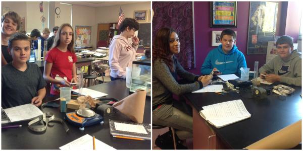 Mrs. Stoughton's J period density lab.
