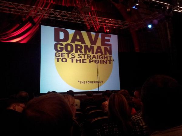 PeterJBarfield's tweet photo. Just about to see Dave Gorman #ThePowerpoint with @Para_Kyle http://t.co/VI29QXe9MG