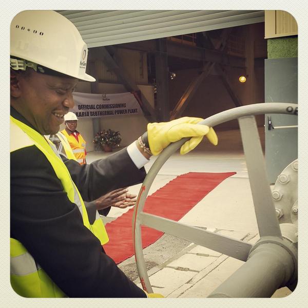 JGecaga's tweet photo. Commissioning of the 140MW Olkaria IV Geothermal Power Plant #poweringfreedom http://t.co/Y4hQh727cN