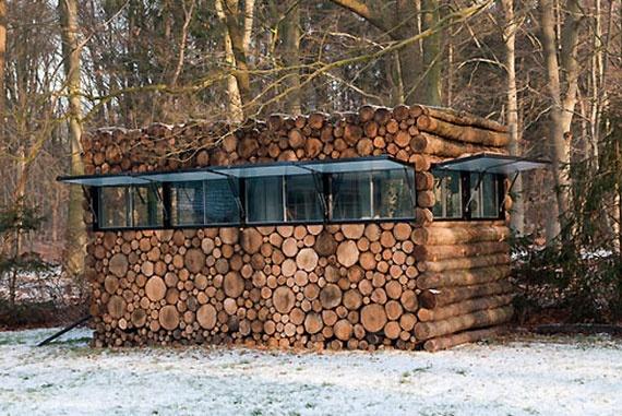 Streamsidehomes's tweet image. Pile of logs? Not quite, it's a music studio. Now that's #camoflage!