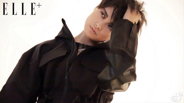 LiyuchunFanClub's tweet photo. #LiYuchun (aka #ChrisLee ) in #AlexanderWangxHM for #ELLEplus. (cr logo) http://t.co/Eu84ItSWR8