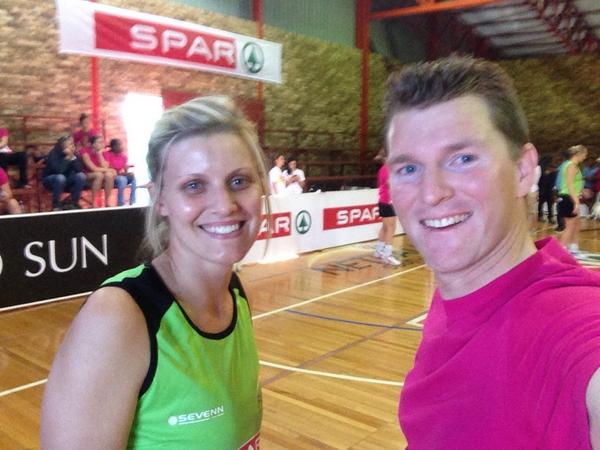 MessedUpMedia1's tweet photo. With captain fantastic @MarykaHoltz #SPARNetballSeries #starattraction http://t.co/6GHGnePmVE