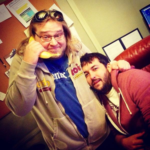 wendythefox's tweet photo. It's Fall Radiothon! Call these fellas on the banana phone: 1(208)258-2072 or RadioBoise.us @ThomasPaul117 #GabeDunn http://t.co/Qw5uGeTgwp