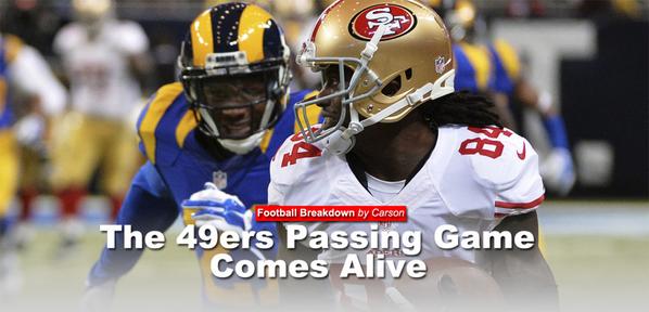 TheFilmRoom's tweet photo. All 22 Film Breakdown: The 49ers Passing Offense Comes Alive - http://t.co/qjIxQu3DQL http://t.co/jpMbK1tzvl