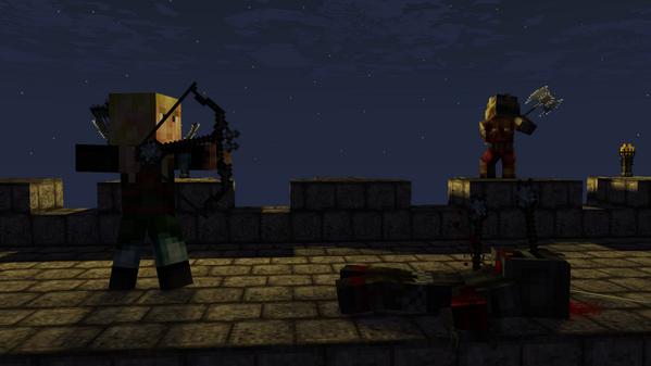 TheValarProject's tweet image. Fan Art! #AwakenDreams #Minecraft #TheValarProject #LordOfTheRings #Gimli #legolas