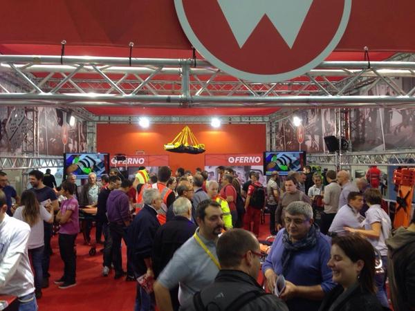 fernoglobal's tweet photo. The Ferno Italia team is very busy at the REAS exhibition in Montichiari http://t.co/DkDZUX7BlL