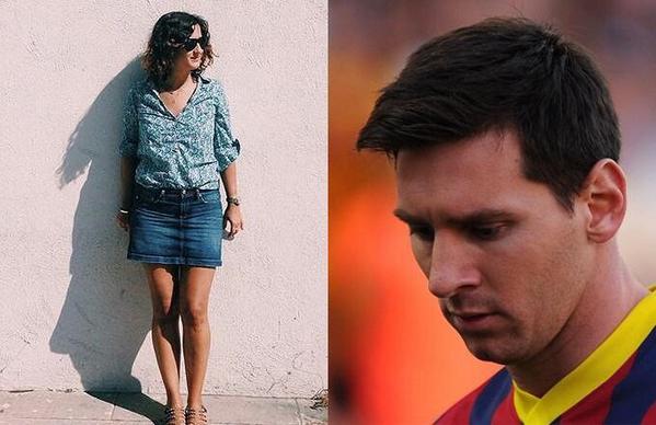EPLBible's tweet photo. Her shadow looks like exactly like Lionel Messi😱 http://t.co/rgue5G0vWB