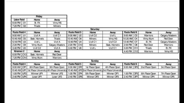 The schedule is set and we're ready for another year of fall ball. #uofalax #yegsports