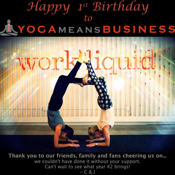 A 1st #birthday we'll never forget!  #Friends make it all possible. Thank you!  #yogameansbiz #itsourparty #celebrate