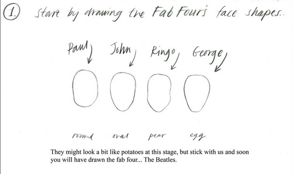 Follow the steps in the article &amp; draw the band - and post your pictures to FB Instagram or Twitter using #mybeatles