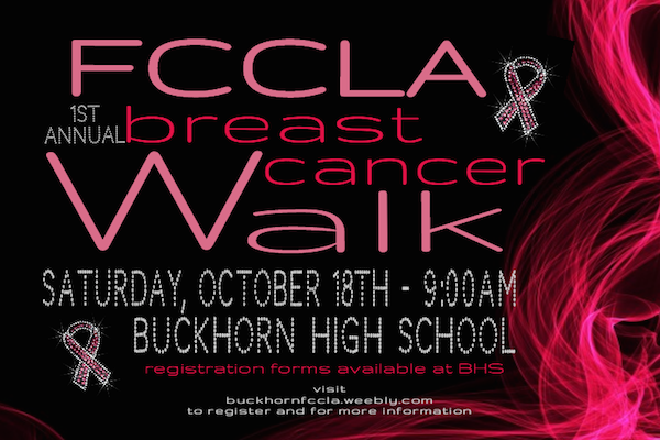 Buckhorn_High's tweet photo. Don't forget @buckhornfccla first annual Breast Cancer Walk tomorrow morning!  #jointhefight #BreastCancerAwareness http://t.co/uRyJ5vfntN