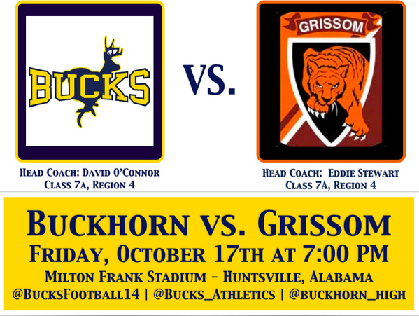 Buckhorn_High's tweet photo. Come out and support @BucksFootball14 vs. GHS Tigers tonight at MF, 7PM! Go Bucks!  @Bucks_Athletics @SeniorsBHS2015 http://t.co/a6DL1G5z1a