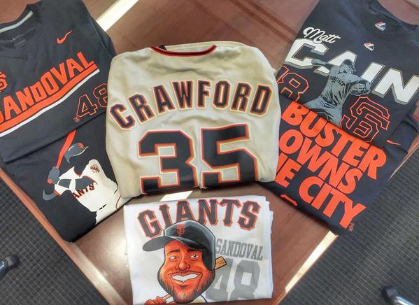 MLBPlayersInc's tweet photo. Adding @SFGiants merch to @MLB_PLAYERS #WorldSeries giveaways. #LotsofGreatStuff #DoYouWantIn
#Followersonly http://t.co/vnfeKl6XN4