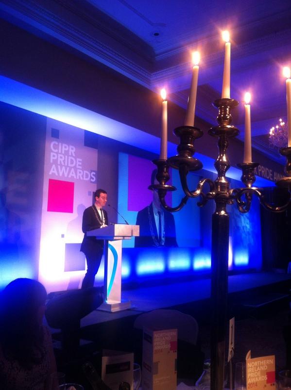 SineadDoyle's tweet photo. And we are go! @CIPR_NI #PRideNI @chrislove1 opening proceedings http://t.co/fS0IPpe083