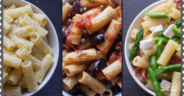TODAYshow's tweet photo. It's National Pasta Day! Celebrate with these recipes from @GDeLaurentiis: http://t.co/IF5dAfzmSC http://t.co/WFFLG2Njps